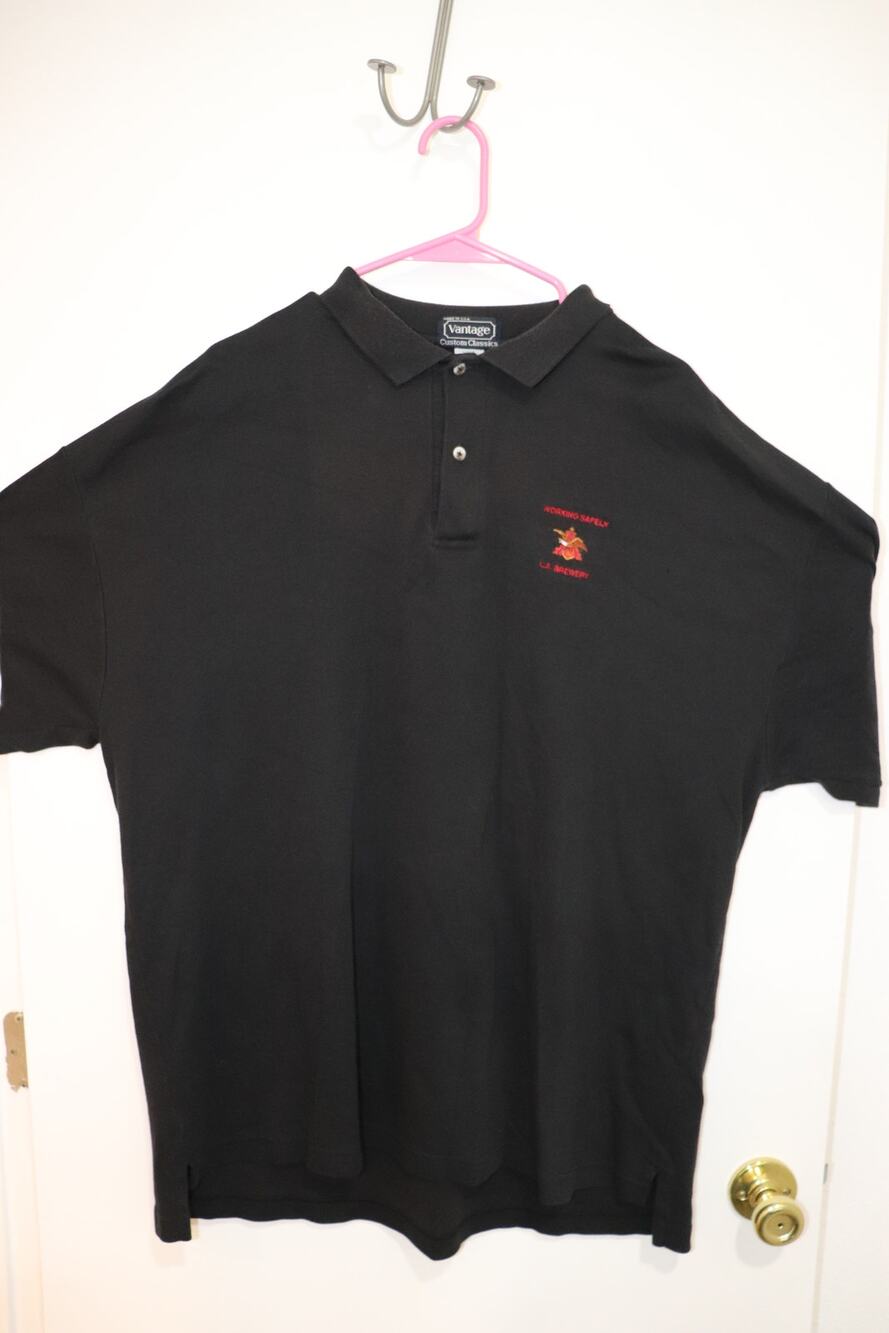 Vantage LA Brewery Working Safely Polo Mens XXL Black